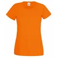 Футболка женская Fruit of the loom Lady-Fit Valueweight T 165, оранжевая
