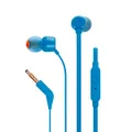 Наушники проводные внутриканальные, гарнитура, JBL T110, синие
