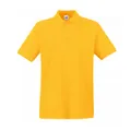 Поло мужское Fruit of the Loom Premium Polo 180, желтое