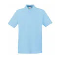 Поло мужское Fruit of the loom Premium Polo 180, голубое
