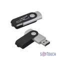 Флеш-карта Chili Vostok, объем памяти 16Gb, покрытие soft touch, черный насыщенный/серебристый