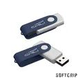 Флеш-карта Chili Vostok SOFTGRIP, объем памяти 16GB, покрытие softgrip, темно-синий/серебристый