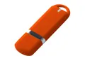 Флешка USB 2.0 на 16 Гб с soft-touch покрытием, оранжевая