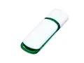 Флешка USB 2.0 на 4 Гб с цветными вставками, белая / зелёная