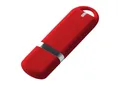 Флешка USB 2.0 на 512 Мб с soft-touch покрытием, красная