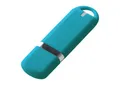 Флешка USB 3.0 на 32 Гб с soft-touch покрытием, голубая