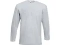 Футболка с длинным рукавом мужская Fruit of the Loom Valueweight T, серый меланж
