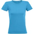 Футболка женская Sol's Regent Fit Women, ярко-бирюзовая