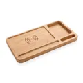 Органайзер настольный с беспроводной зарядкой XD Collection Bamboo, коричневый