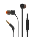 Наушники проводные внутриканальные, гарнитура, JBL T110, черные