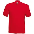 Поло мужское Fruit of the Loom Pocket Polo 180, красное