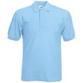 Поло мужское Fruit of the Loom Pocket Polo 180, голубое