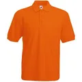 Поло мужское Fruit of the Loom Pocket Polo 180, оранжевое