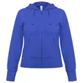 Толстовка женская B&C Hooded Full Zip, ярко-синяя