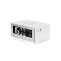 Зарядное устройство с часами-будильником и термометром Rombica Timebox беспроводное, белое