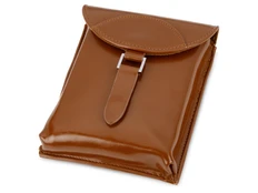 Набор аксессуаров для чистки обуви в футляре, 6 предметов, коричневый фото