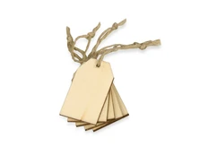 Набор деревянных ярлыков, коричневый фото