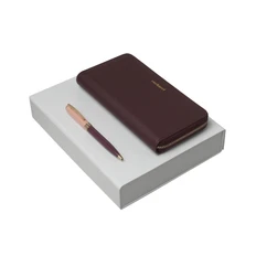 Набор Cacharel: кошелек женский, ручка шариковая, бургунди фото