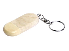 USB-флешка на 64 Гб овальной формы и колпачком с магнитом, бежевый фото