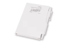 Записная книжка нелинованная с шариковой ручкой Альманах, белая фото