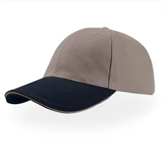 Бейсболка Atlantis Liberty Sandwich, 6 клиньев, сэндвич, металлическая застежка, коричневая/ черная фото