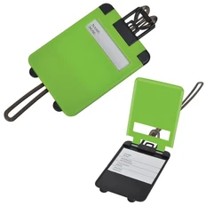 Бирка багажная Чемодан, лайм фото