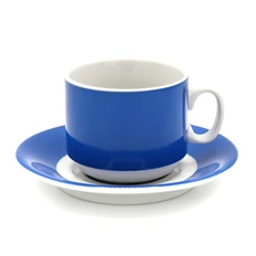 Чайная пара фарфоровая Экспресс Sunrise, синяя фото