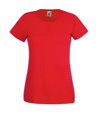 Футболка женская Fruit of the Loom Lady-Fit Valueweight T 165, красная фото