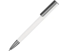 Ручка шариковая металлическая Insomnia, soft-touch с зеркальным слоем, белая фото