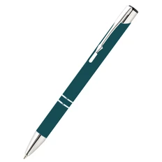 Ручка шариковая металлическая Molly, soft touch, зеленая фото