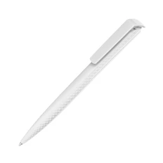 Ручка шариковая пластиковая Klio Eterna Trias Carbon, белая фото