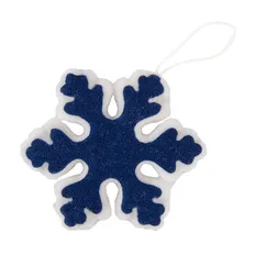 Украшение новогоднее Snowflake из фетра, синее фото