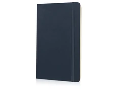 Записная книжка в линейку на резинке Moleskine Classic Soft А5, синяя фото
