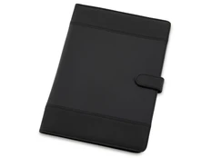 Папка для документов с блокнотом Барлетто А4, черная фото