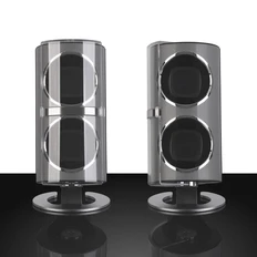 Шкатулка для часов с подзаводом, черный/серый металлик фото