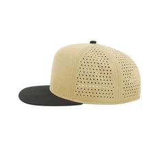 Бейсболка Atlantis Bank прямой козырек, бежевая/ черная фото