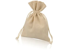 Мешочек подарочный средний, бежевый фото