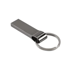 Флешка брелок, металлическая, серебристая, 32Гб фото