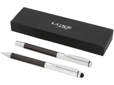 Набор ручек Luxe: ручка стилус, ручка роллер, графит/ хром фото