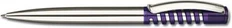 Ручка шариковая пластиковая Senator New Spring Chrome Clear, металлик / темно-фиолетовая фото