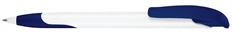 Ручка шариковая пластиковая Senator Challenger Basiс Polished Soft grip zone, белая / темно-синяя фото