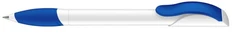 Ручка шариковая пластиковая Senator Hattrix Polished Basiс Soft grip zone, белая / ярко-синяя фото