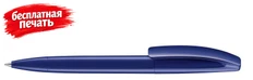 Ручка шариковая пластиковая Senator Bridge Polished, темно-синяя фото