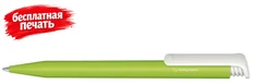 Ручка шариковая пластиковая Senator Super Hit Bio matt, зеленая / белая фото