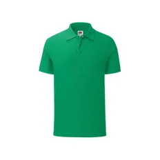 Поло мужское Fruit of the Loom Iconic Polo 180, зеленое фото