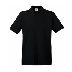 Поло мужское Fruit of the Loom Premium Polo 180, черное фото