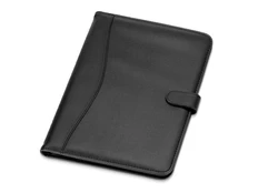 Папка для документов с блокнотом А4, черная фото