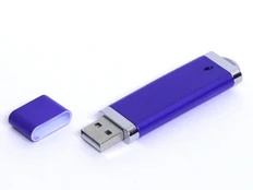 Флешка USB 3.0 на 128 Гб Промо, классическая форма, фиолетовая фото