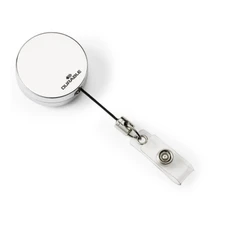 Ретрактор для бейджа Chrome, белый фото