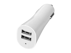 Адаптер автомобильный Split, USB x 2, белый фото